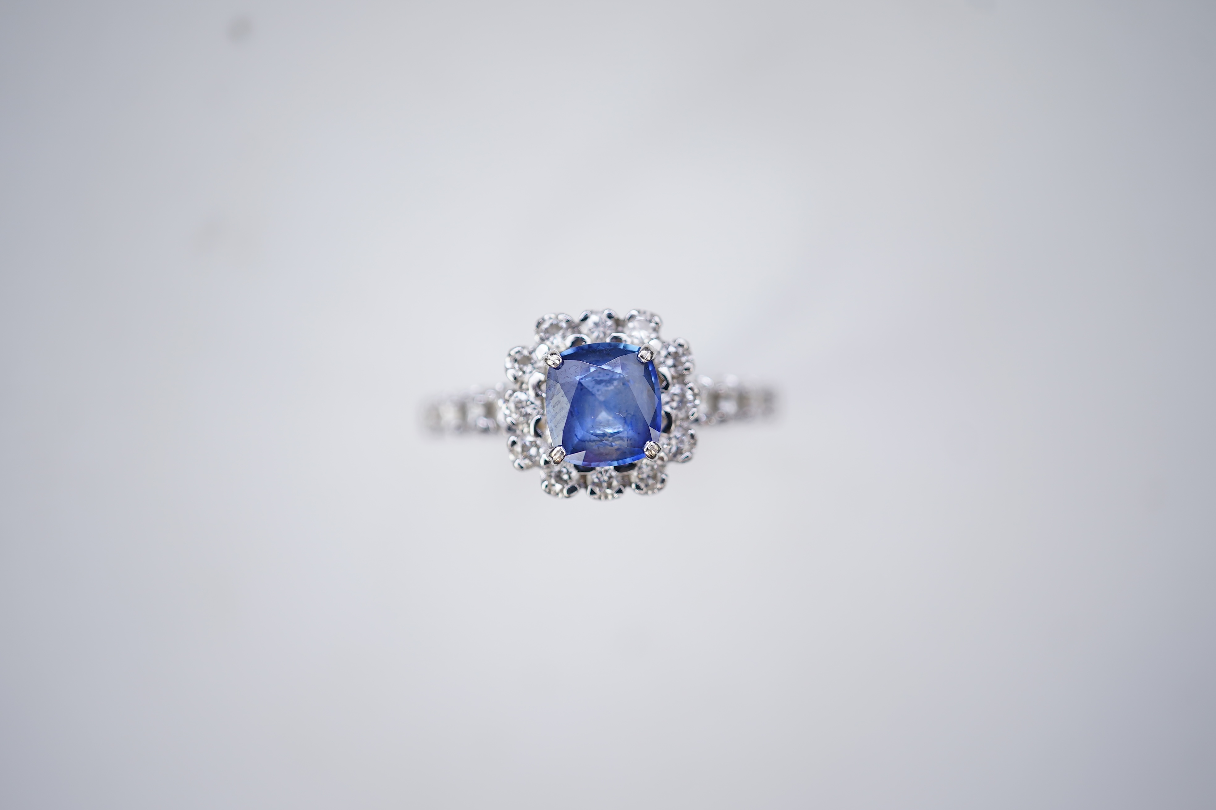 A sapphire and diamond ring